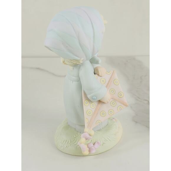 Enesco Precious Moments March Girl w/ Kite 5 1/2" Porcelain Figurine 1989 Taiwan - Picture 8 of 16